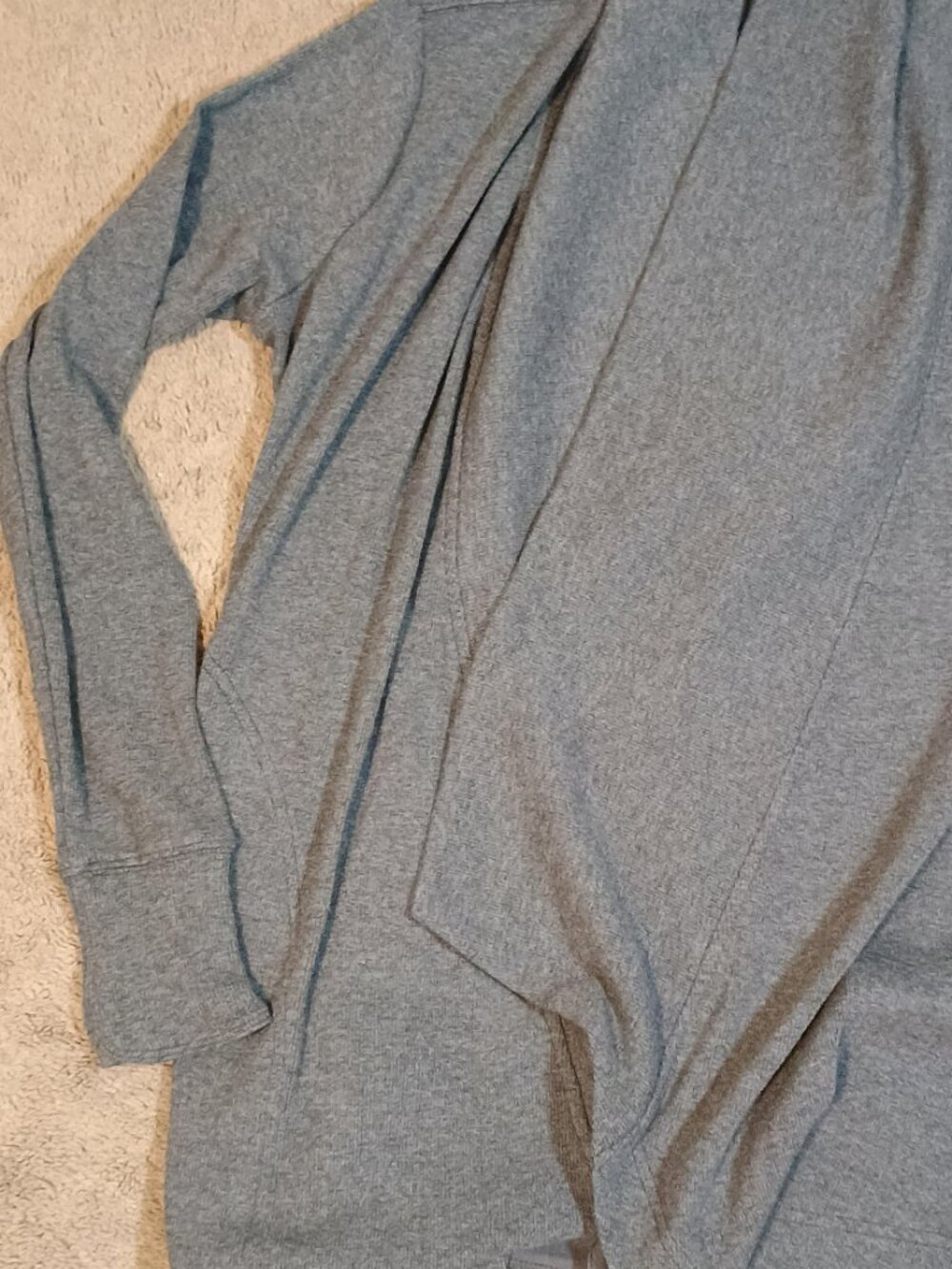 Athleta/Pranayama Cardigan/Womens XXS/Gray/Athleisure Travel Wrap Thumbhole Pock - Picture 3 of 6